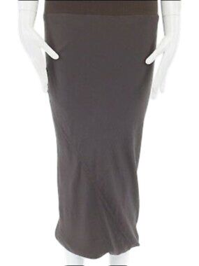 Rick Owens Lilies Circular Seamed Viscose Tube Skirt 8 Gray Self Lined